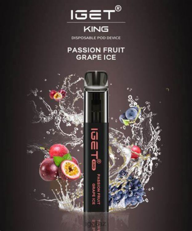 D6282631 IGET KING - 2600 PUFFS - IGET Eshop Passion Fruit Grape Ice