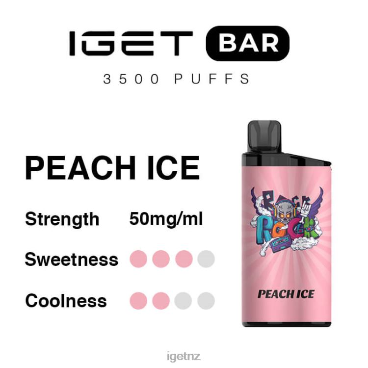 D6282279 IGET Bar 3500 Puffs - IGET New Zealand Peach Ice