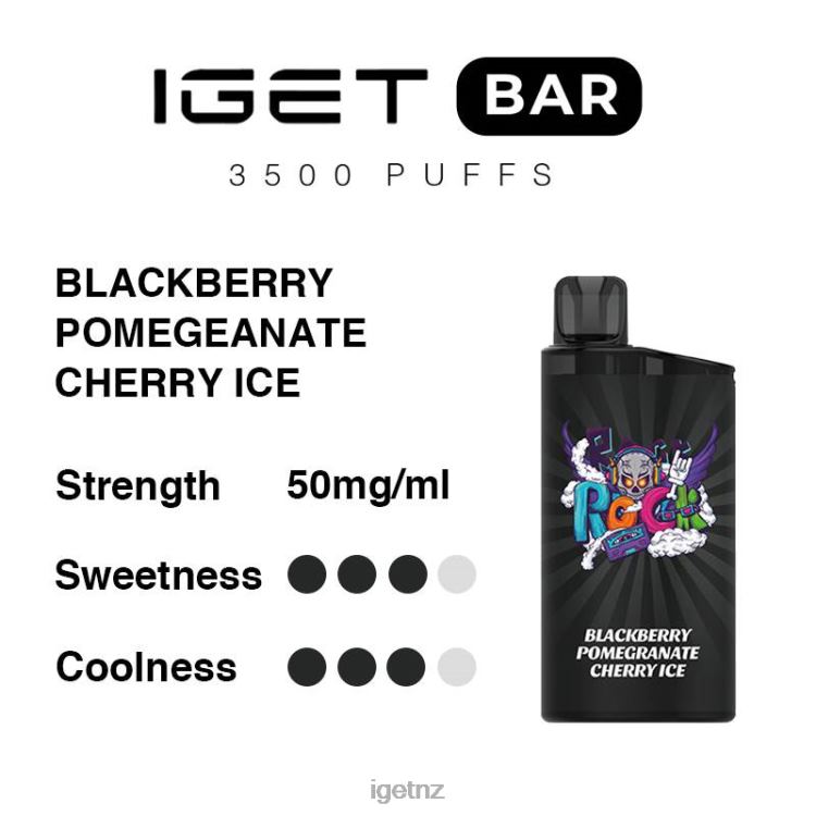 D6282285 IGET Bar 3500 Puffs - IGET Vapes on Sale Blackberry Pomegranate Cherry Ice