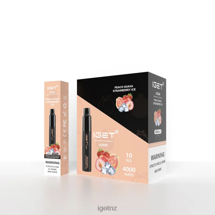 D6282320 IGET Legend 4000 Puffs - IGET Wellington Peach Guava Strawberry Ice