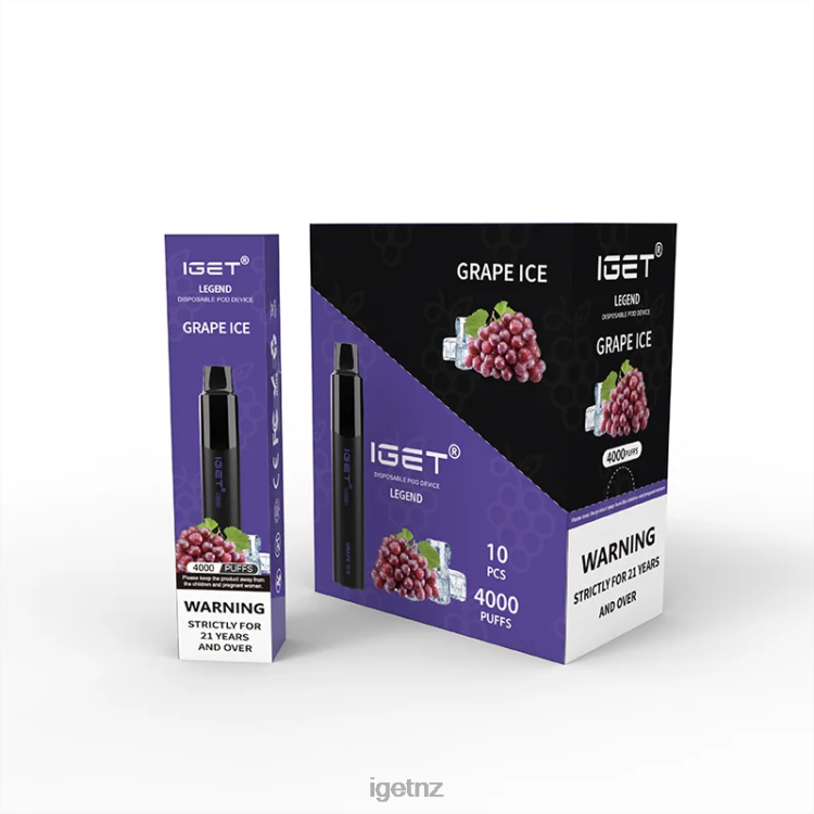 D6282331 IGET Legend 4000 Puffs - IGET NZ Grape Ice