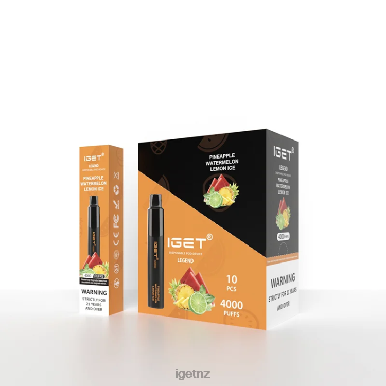 D6282333 IGET Legend 4000 Puffs - IGET Wholesale Nz Pineapple Watermelon Lemon Ice