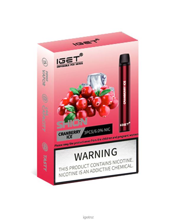 D628212 3 x IGET Shion - IGET NZ Flavours Cranberry Ice